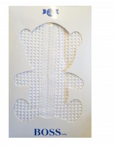 BB1025W  White Boxed Shawl with border 