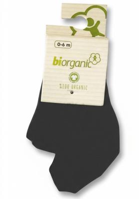 BI68389Bl-A  Black Organic Sneaker Socks  (6-12 months)