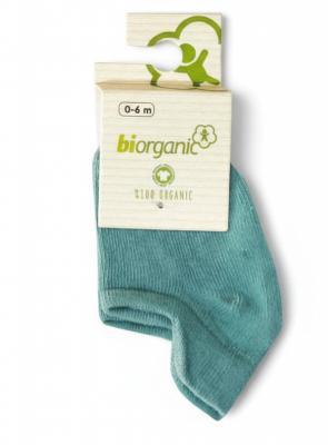 BI68389SG-B  Sage Green Organic Sneaker Socks  (12-18 months)