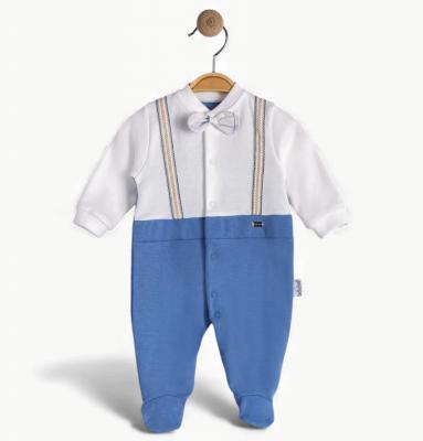 BJ3255-B  Blue Braces all in one  (0-9 months)