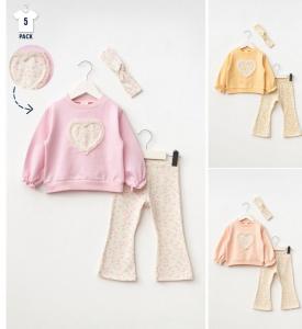 BK25506  Yellow Heart Two Piece Set  (9-36 months)