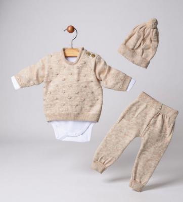 BM4030_Bi  Biscuit Knitted 4 Piece Set  (3-12 months)