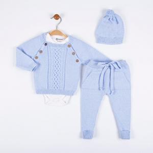 BM4084-B  Knitted Four Piece Set  (3-12 months)