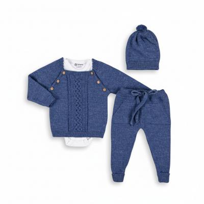 BM4084SB  Knitted set and vest (3-12 months)