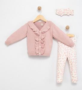 BM4132-DP  Leopard Knit Set  (6-36 months)