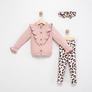 BM4134-DP  Leopard Knit Set  (6-36 months)