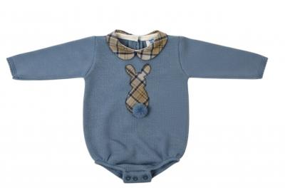 BO8014B  Tartan "Bunny" Romper  (0-9 months)