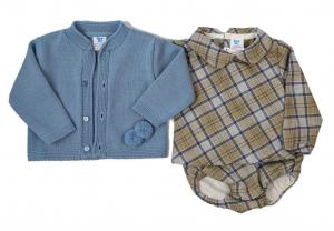BO8049  Tartan Jam Pant Set  (0-9 months)