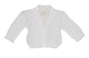 BOC2W  Cardigan White  (0-12 months)