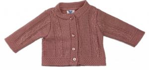 BOLBWMC900DP  Dusky Pink  Cable Cardigan  (3-8 lbs)