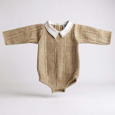 BOMC7001_Bi  Biscuit  Star Knit Romper ( 0-9 months)
