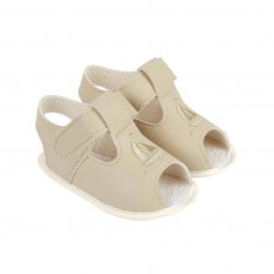 BPS052Bi  Biscuit "Boat" Soft Sole Sandal  (0-3)