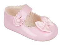 BP604P Pink Patent "Bow" Pre-Walker Shoe (0-3)