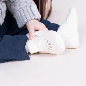 BP617w  White Patent Pre-Walker Shoe  (0-3)