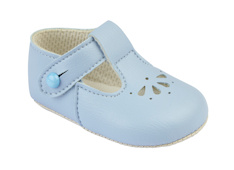 BP617s   Sky Blue Matte Pre-Walker Shoe  (0-3)