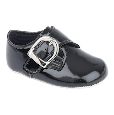 BP656BP0  Black Patent Buckle Pre-Walker Shoe  (Size 0 ONLY)