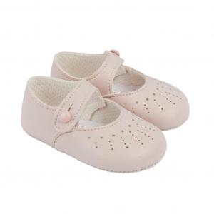 BP755DP  Dusky Pink Pre Walker Soft Sole Shoe  (0-3)