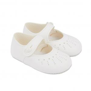 BP755WM  Matt White Pre Walker Soft Sole Shoe  (Size 3 only)