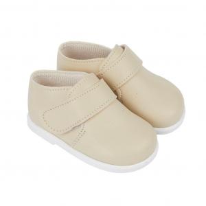 BPH046Bi  Biscuit First Walker Velcro Strap Shoes  (2-4)