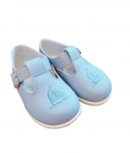 BPH512SS  "Yacht" Sky /Sky First Walker Shoes  (SIZE 3 ONLY)