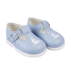 BPH512SW  "Yacht" Sky Blue/White First Walker Shoes  (last few)