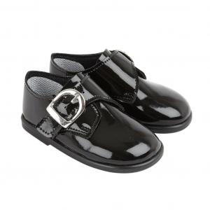 BPH656BP  Black Patent Buckle Shoes  (Size 2 Only)