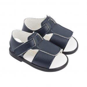 BPS062N  Navy Blue Matt Hard Sole Sandal  (2-4)