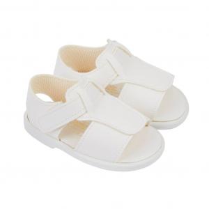 BPS062W  White Matt Hard Sole Sandal  (2-4)