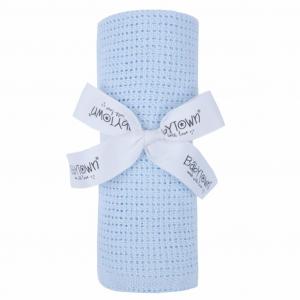 BT19C189Sk  Sky Cellular Shawl 