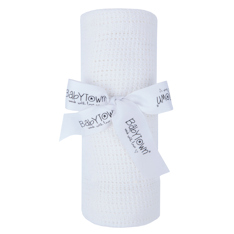 BT19C189W  White Cellular Shawl 