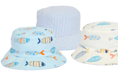 BWHC499X "Fish" Bucket Hat Reversible (44-48cm)
