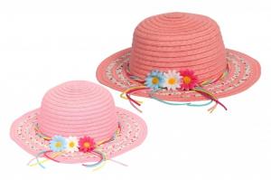 BWHC718X "Flowers" Straw Hat (50-54cm)