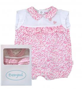 BY140084  Boxed "Dotty" Romper  (3-18 months)