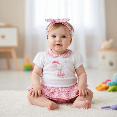 BY140098P  "Bunny" Three Piece Set  (12-24 months)