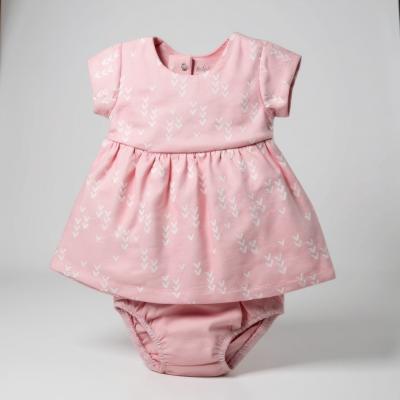 BY140438P  100% Organic "Hearts" Dress Set  (6-24 months)