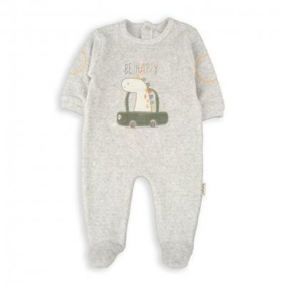 BY240064G  Boxed Velour Sleeper  (Newborn - 6 months)