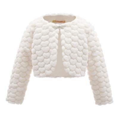 CC147I Ivory Heart Bolero with Diamante Clasp (6-24 months)