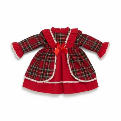 DD2028R  Red Tartan Frill Dress  (0-12 months)
