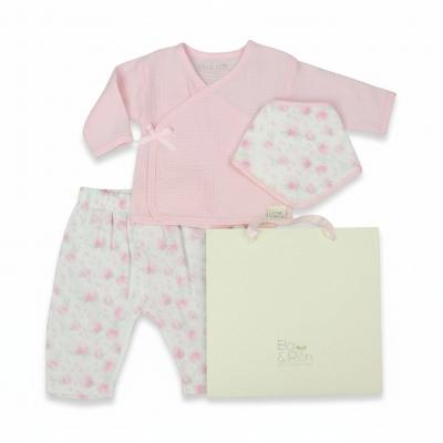 ER13421p  Muslin Layette Roses (0-6 months)
