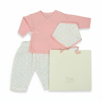 ER13422P  Muslin "Floral" Layette Set  (0-6 months)