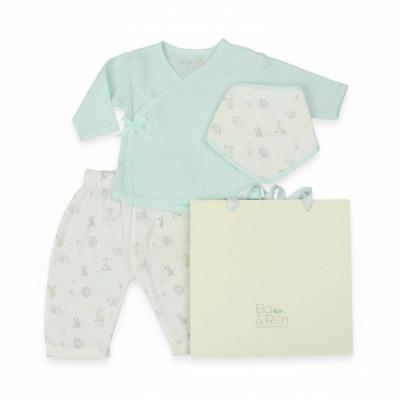 ER13423A  Cheesecloth Layette Jungle  (0-6 months)