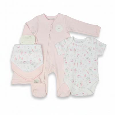 ERE13384P  "Plants" Five Piece Layette Set  (0-3 months)