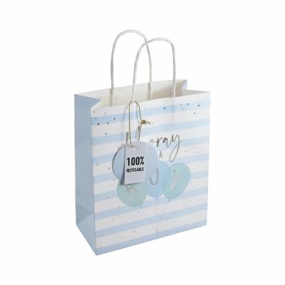 EU31205-3C  S100% Recyclable Hooray Its A Boy Bag Medium 