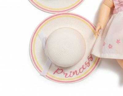 JF0503-0801p  "Princess" Straw Hat  (12-24 months)