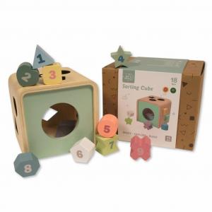 JF24-0003  Wooden Sorting Cube 