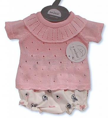 JFLBW20-662-P  Teddy Knit Two Piece (3-8lbs)