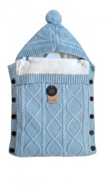 JK1116S  Sky Blue Knit Swaddle 