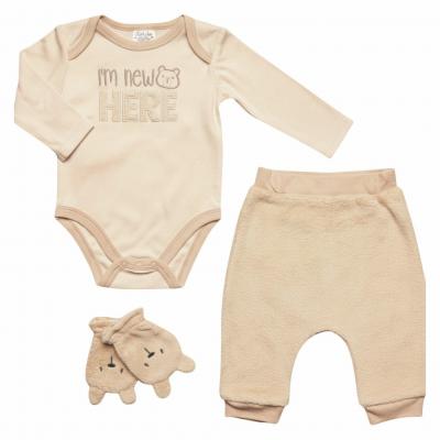 JT9838B  "Bear" Three Piece Set  (0-9 months)
