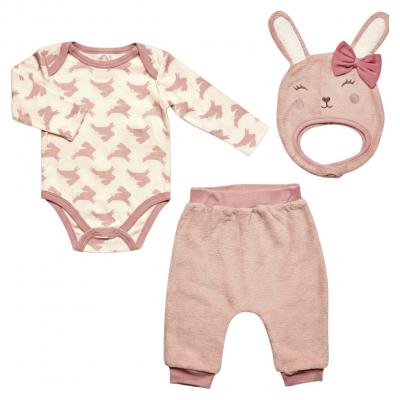 JT9839DP  "Bunny" Three Piece Set  (0-9 months)