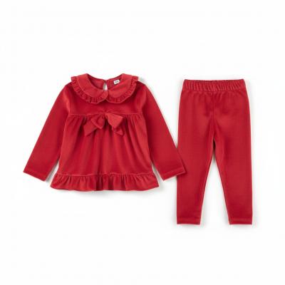 KC3951R  Red Velour Set  (6-24 months)